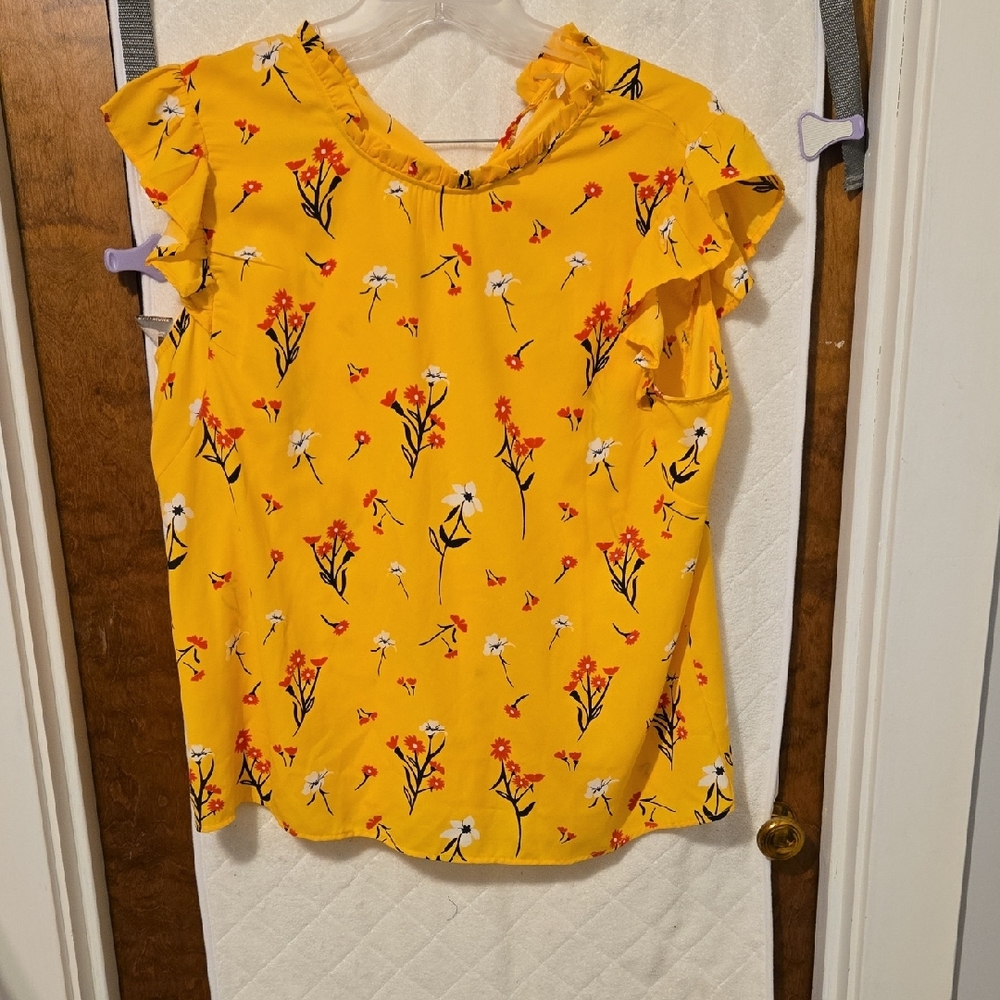 3 - True Destiny Yellow Floral Top